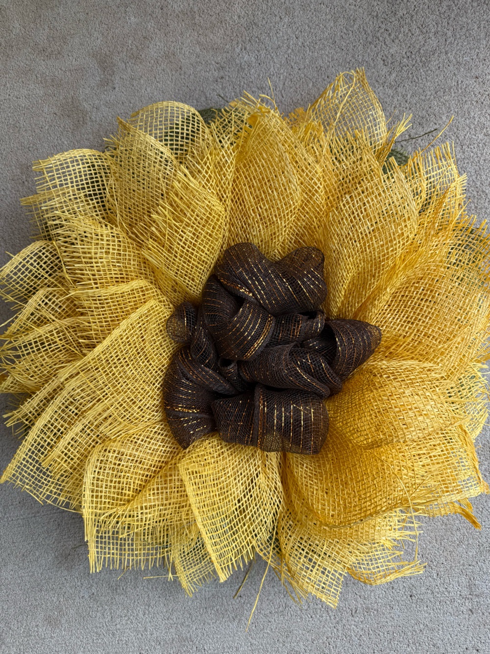 Handmade Rustic Deco Sunflower Wreath